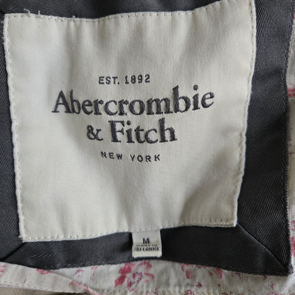 Abercrombie & Fitch Women's Size M Crop Military Tan Button Up Jacket - Picture 2 of 13